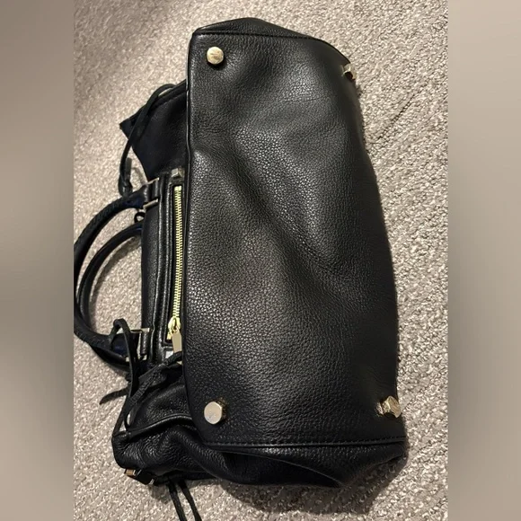 Rebecca Minkoff Black Leather Regan Satchel - Picture 15 of 16